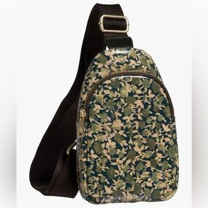 Patricia Nash Leather Marisol Sling Bag-Olive Groves.